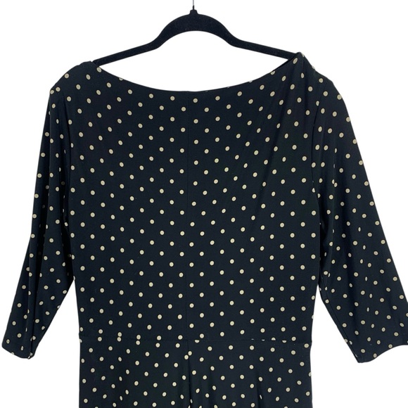 Ralph Lauren Black Polka Dot Dress size 14 - Picture 8 of 12